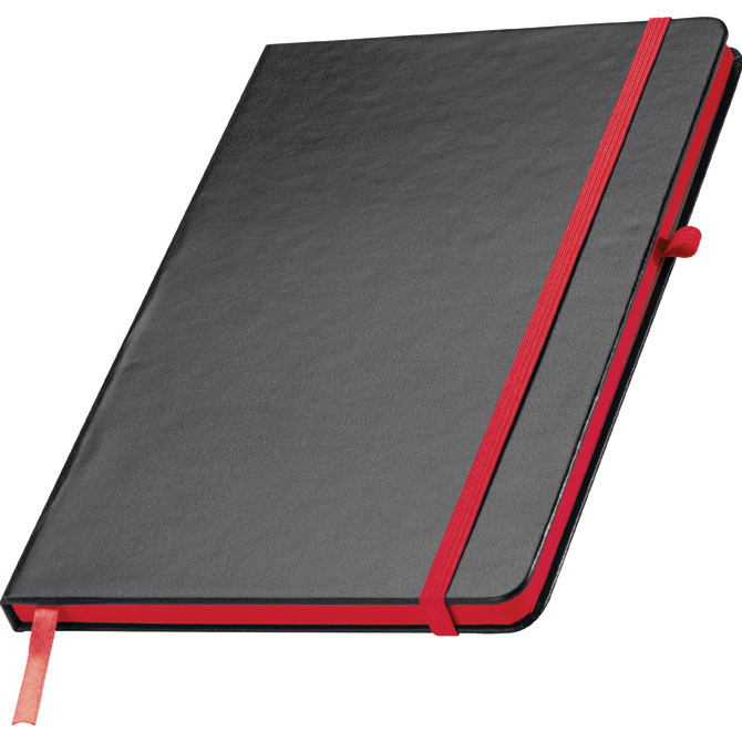 Notes A5 crte 80 listova s gumicom Cxhaven Easy 037905 crno/crveni