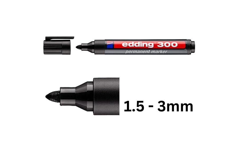 Marker EDDING 300 permanent 1,5-3mm okrugli vrh crni