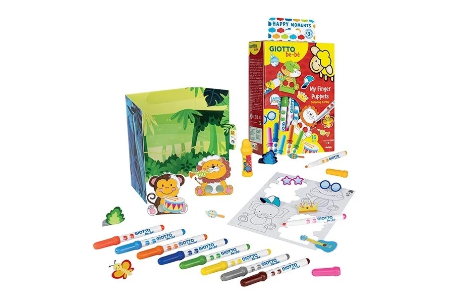 Set FILA Giotto BeBe Happy Moments My Finger Puppets, bojanje i igra