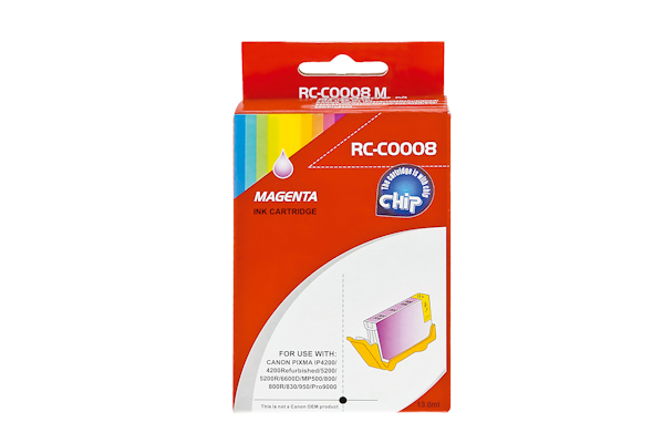 Zamjenska tinta za CANON CLI-8M CHIP, magenta