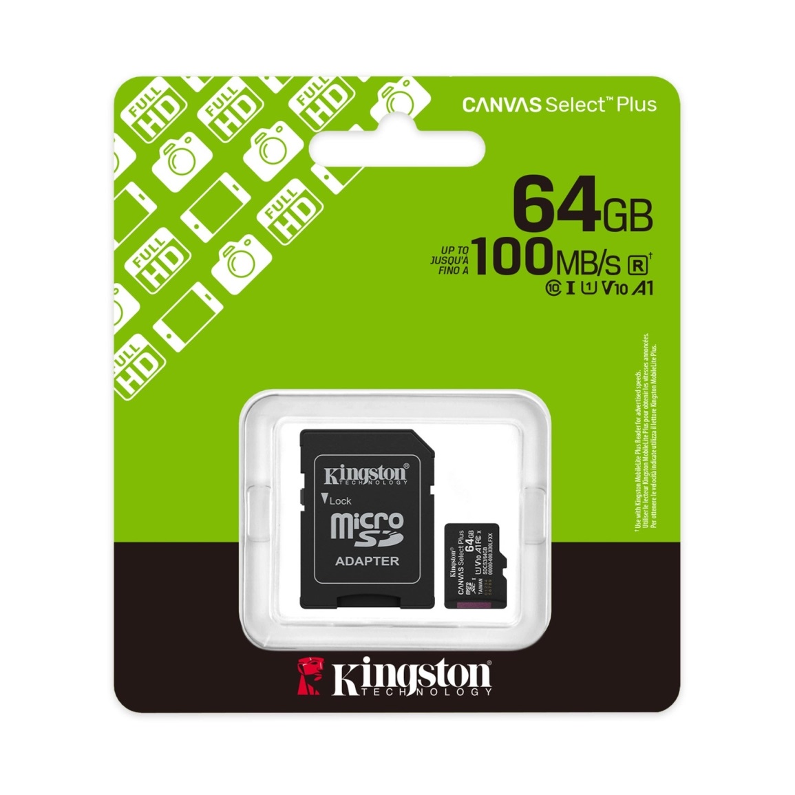 Memorijska kartica 64GB KINGSTON Canvas Select Plus micro SD + adapter